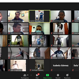 imagen de una reunión virtual de varias personas